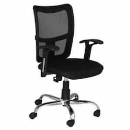 OfficeArray  Aquila Office Chair Low Back Mesh Ergonomic Desk Chair With Comfortable Seat, Knee Tilting Mechanism & Durable Nylon Base( Black) view 1