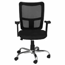 OfficeArray  Aquila Office Chair Low Back Mesh Ergonomic Desk Chair With Comfortable Seat, Knee Tilting Mechanism & Durable Nylon Base( Black) view 2