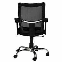 OfficeArray  Aquila Office Chair Low Back Mesh Ergonomic Desk Chair With Comfortable Seat, Knee Tilting Mechanism & Durable Nylon Base( Black) view 3