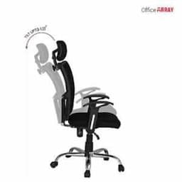 OfficeArray Bravo Black High Back Net Cloth Mesh DIY Executive Office Chair view 5