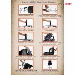 OfficeArray Black Leather High Back DIY Executive Office Chair view 4