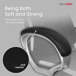 OfficeArray Black Leather High Back DIY Executive Office Chair view 3