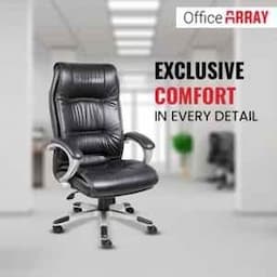 OfficeArray Black Leatherette High Back DIY Executive Office Chair view 2
