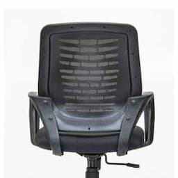 OfficeArray Leo Mid Back Ergonomic Mesh Black Office Chair with Tilting Mechanism, 360 deg Swivel Rotating Dual Caster Wheel & 1 Year Warranty view 4