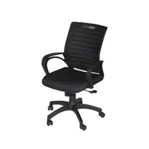 OfficeArray Boom Black Medium Back Mesh Revolving Ergonomic Office Chair OfficeArray Boom Black Medium Back Mesh Revolving Ergonomic Office Chair